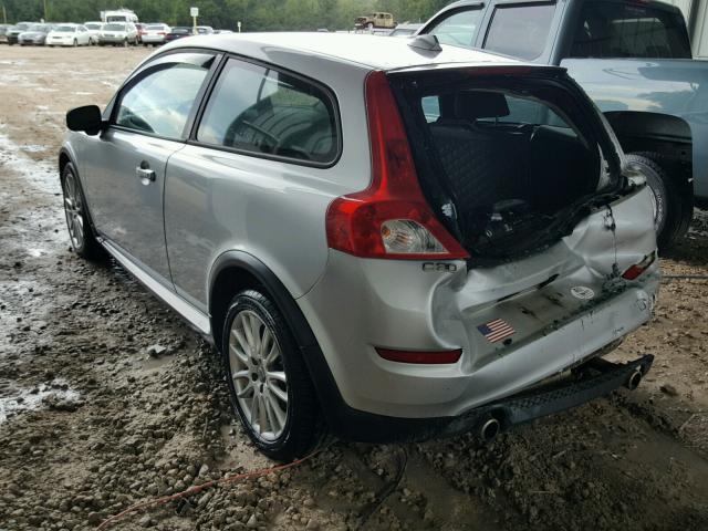 YV1672MK1B2209388 - 2011 VOLVO C30 T5 SILVER photo 3