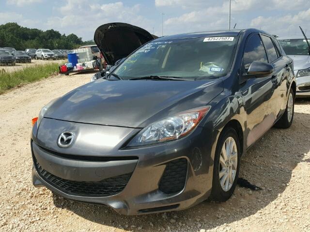 JM1BL1L79D1732643 - 2013 MAZDA 3 GRAY photo 2