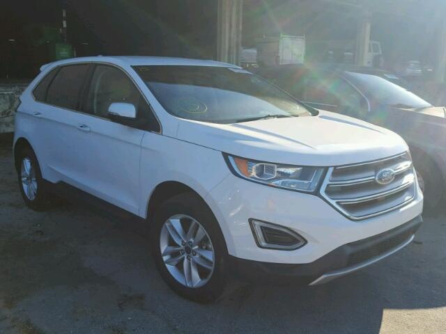 2FMTK4J91FBB32568 - 2015 FORD EDGE SEL WHITE photo 1