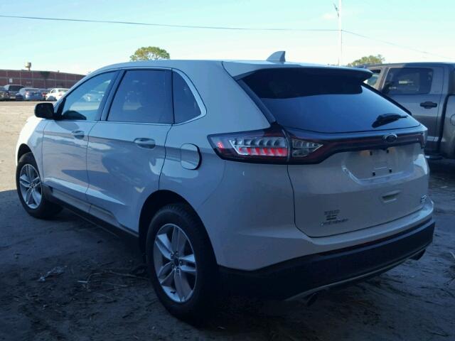 2FMTK4J91FBB32568 - 2015 FORD EDGE SEL WHITE photo 3