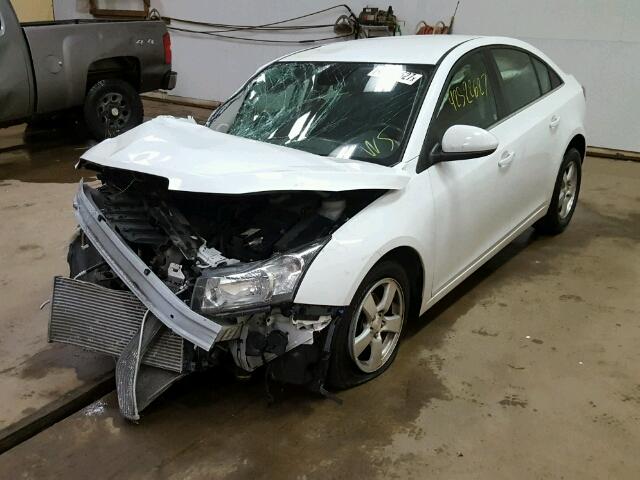 1G1PC5SB2E7144755 - 2014 CHEVROLET CRUZE LT WHITE photo 2