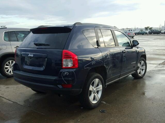 1C4NJCBA1CD678652 - 2012 JEEP COMPASS SP BLUE photo 4