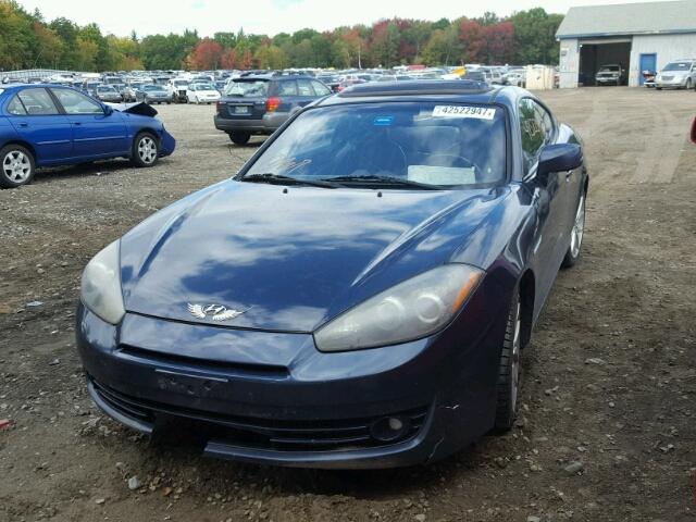 KMHHN66F78U293320 - 2008 HYUNDAI TIBURON GT BLUE photo 2