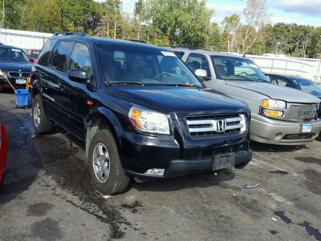 2HKYF18577H524489 - 2007 HONDA PILOT BLACK photo 1