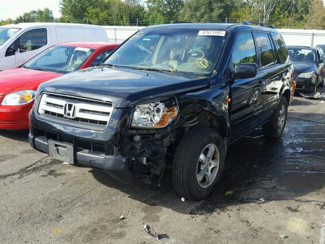 2HKYF18577H524489 - 2007 HONDA PILOT BLACK photo 2