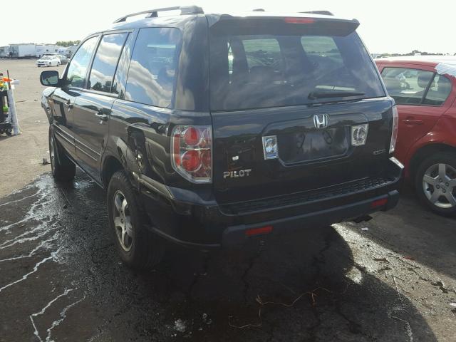 2HKYF18577H524489 - 2007 HONDA PILOT BLACK photo 3