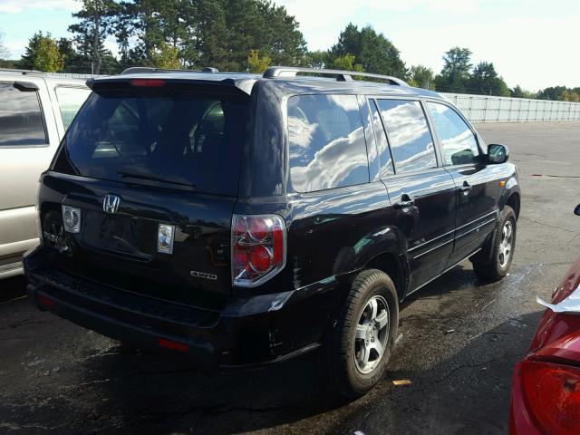 2HKYF18577H524489 - 2007 HONDA PILOT BLACK photo 4