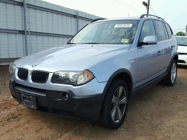 WBXPA73444WB27376 - 2004 BMW X3 2.5I BLUE photo 2