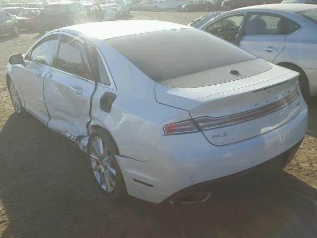 3LN6L2LU1GR612936 - 2016 LINCOLN MKZ WHITE photo 3