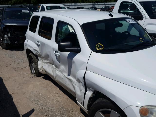 3GNBAADB4AS524180 - 2010 CHEVROLET HHR LS WHITE photo 9