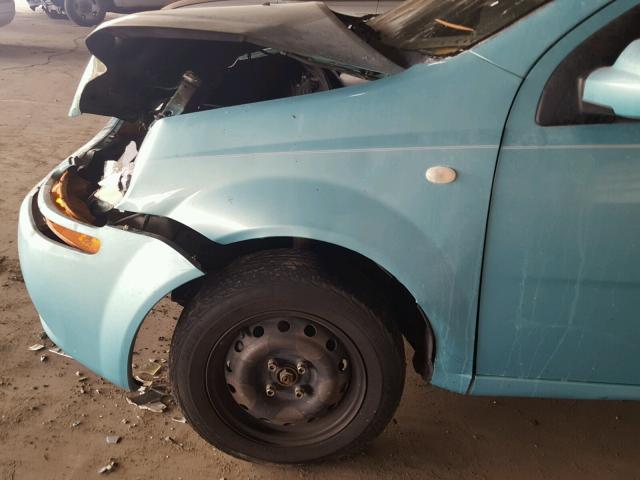 KL1TD52605B317022 - 2005 CHEVROLET AVEO BASE Թիրկույզ լուսանկար 9