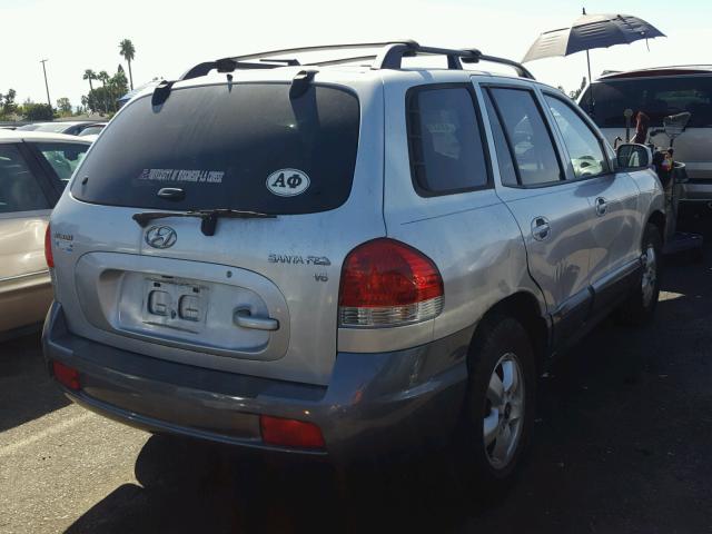 KM8SC13D15U869450 - 2005 HYUNDAI SANTA FE SILVER photo 4