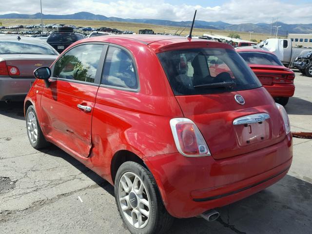 3C3CFFAR0DT511426 - 2013 FIAT 500 RED photo 3