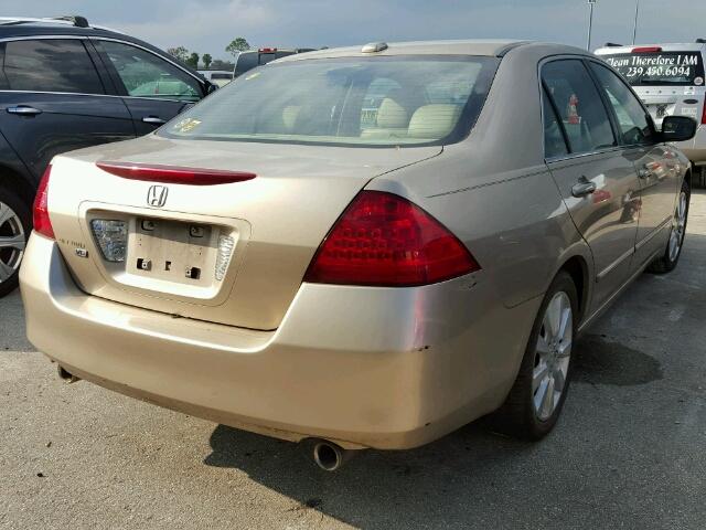 1HGCM665X6A067359 - 2006 HONDA ACCORD BEIGE photo 4