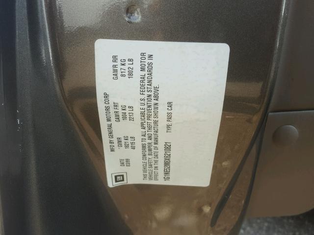 1G1NE52M8X6210821 - 1999 CHEVROLET MALIBU LS Boz foto 10