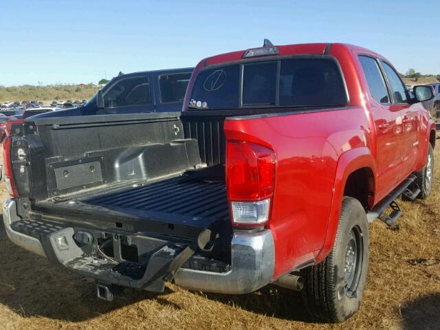 3TMAZ5CN7GM001118 - 2016 TOYOTA TACOMA DOU RED photo 4