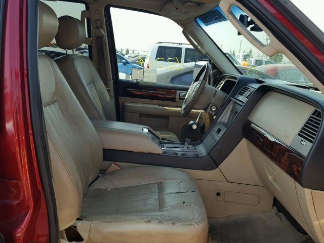 5LMFU27555LJ17972 - 2005 LINCOLN NAVIGATOR 红色 照片 5