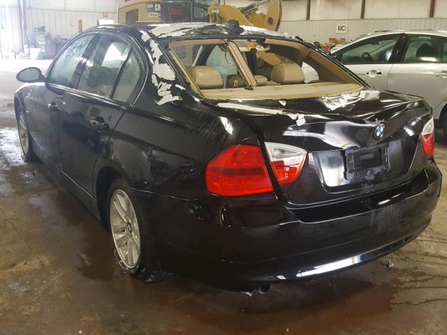 WBAVC935X7KX61753 - 2007 BMW 328 XI BLACK photo 3