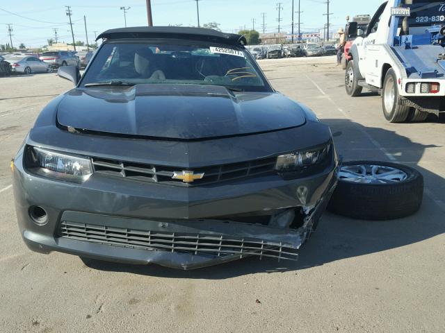 2G1FD3D36F9226717 - 2015 CHEVROLET CAMARO LT GRAY photo 10