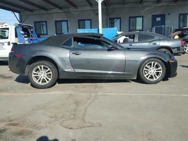 2G1FD3D36F9226717 - 2015 CHEVROLET CAMARO LT GRAY photo 9