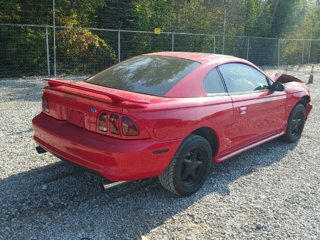 1FALP42X0TF133083 - 1996 FORD MUSTANG GT RED photo 4