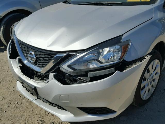 3N1AB7AP7GL661446 - 2016 NISSAN SENTRA S SILVER photo 9