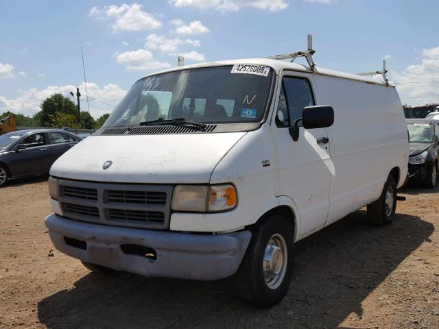 2B7HB21Y0SK534033 - 1995 DODGE RAM VAN B2 WHITE photo 2