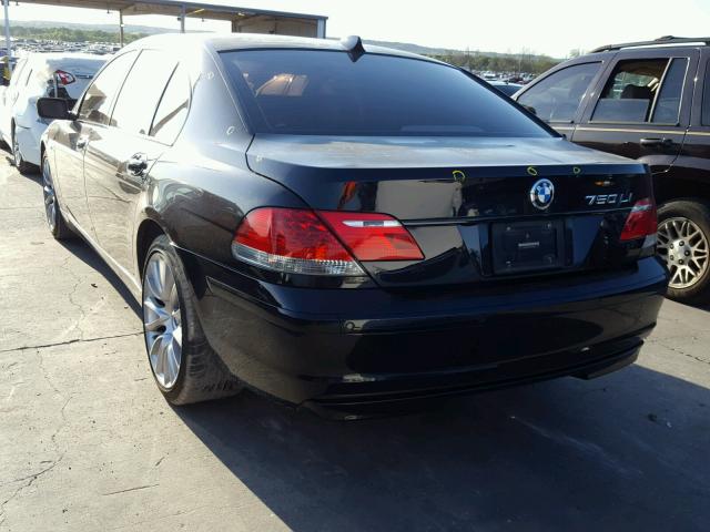 WBAHN83517DT66608 - 2007 BMW 750 BLACK photo 3