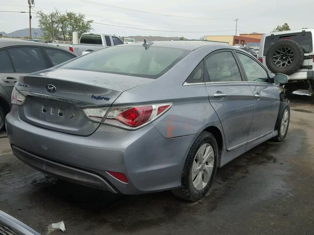 KMHEC4A44EA114926 - 2014 HYUNDAI SONATA HYB SILVER photo 4