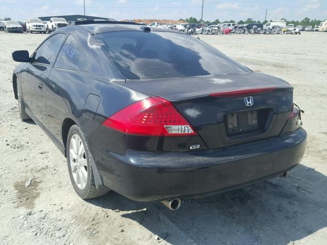 1HGCM827X6A005589 - 2006 HONDA ACCORD EX BLACK photo 3