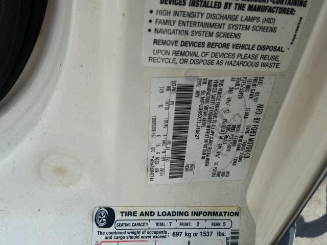 5LMFU285X7LJ16527 - 2007 LINCOLN NAVIGATOR 白色 照片 10