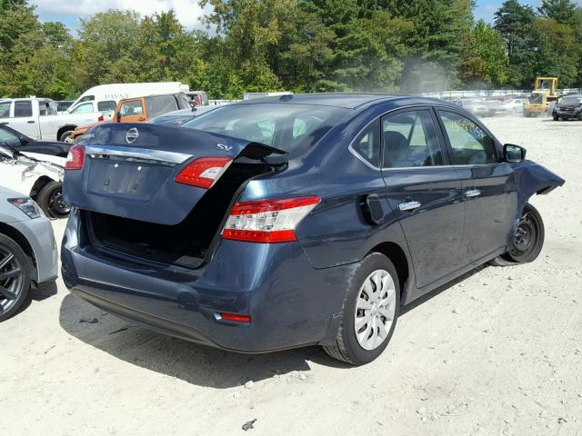 3N1AB7AP1FY262291 - 2015 NISSAN SENTRA S TURQUOISE photo 4