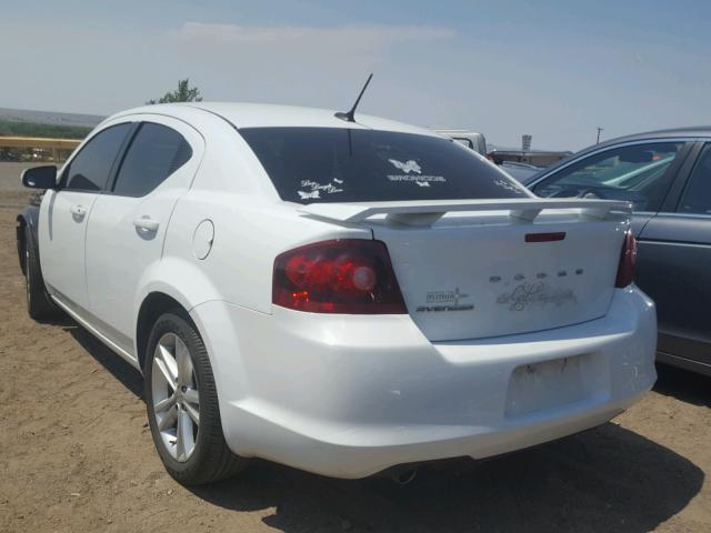 1B3BD1FG8BN621906 - 2011 DODGE AVENGER MA WHITE photo 3