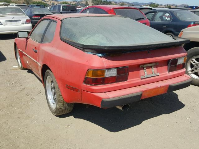 WP0AA0940DN452546 - 1983 PORSCHE 944 RED photo 3