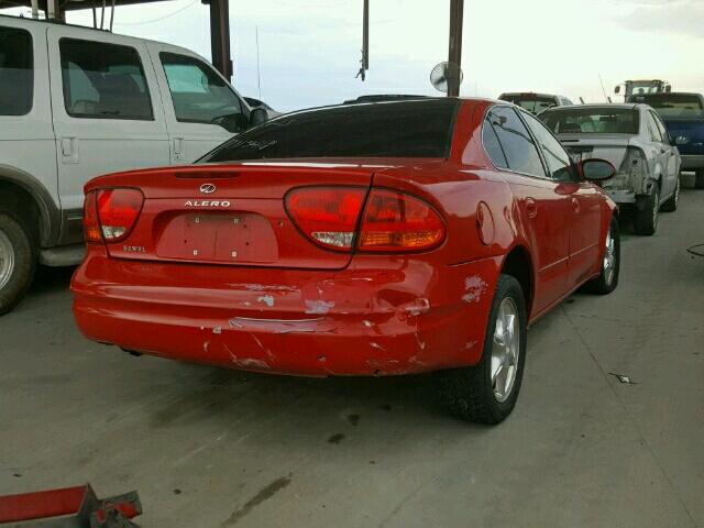 1G3NF52E4XC301762 - 1999 OLDSMOBILE ALERO GLS RED photo 4