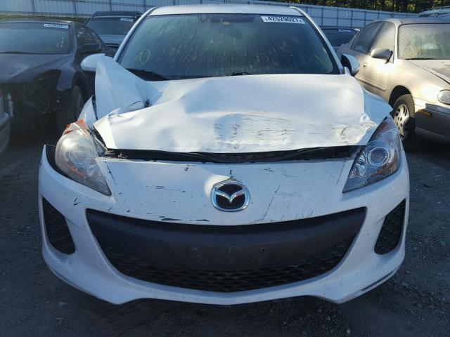 JM1BL1L88C1660812 - 2012 MAZDA 3 I WHITE photo 9