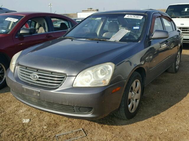 KNAGE123775156575 - 2007 KIA OPTIMA GRAY photo 2