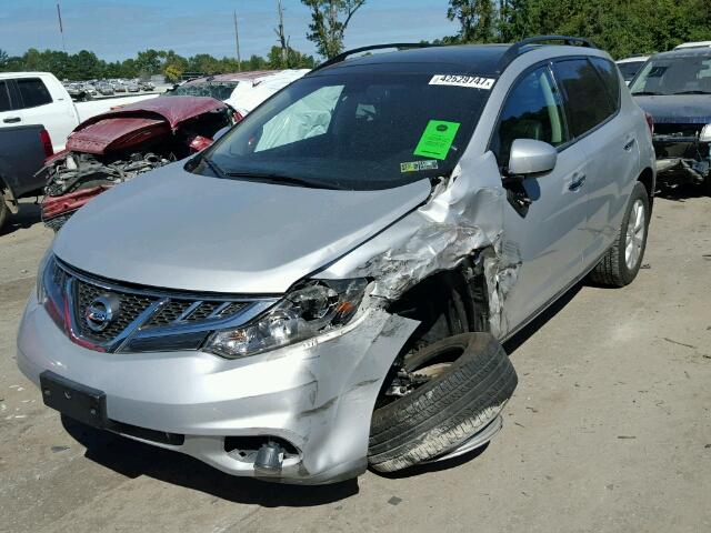 JN8AZ1MW3BW179587 - 2011 NISSAN MURANO S SILVER photo 2