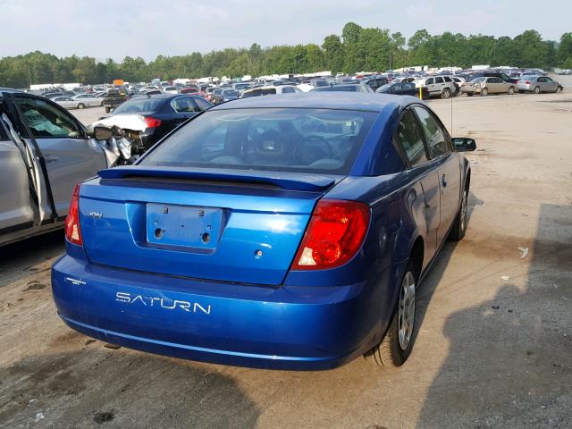 1G8AN12F84Z222181 - 2004 SATURN ION LEVEL BLUE photo 4