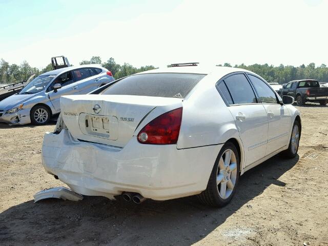 1N4BA41E26C813960 - 2006 NISSAN MAXIMA SE WHITE photo 4