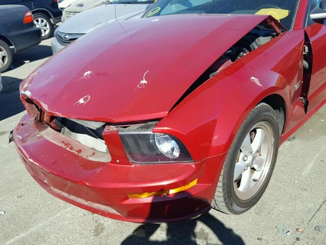 1ZVHT85H885156192 - 2008 FORD MUSTANG GT RED photo 9