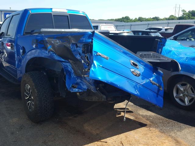 1FTFW1R64DFA67130 - 2013 FORD F150 SVT R BLUE photo 9