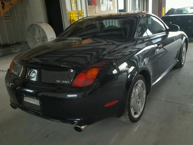 JTHFN48Y220001794 - 2002 LEXUS SC 430 BLACK photo 4