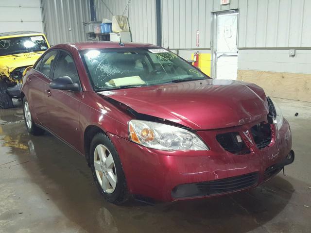 1G2ZF57B684227180 - 2008 PONTIAC G6 VALUE L RED photo 1