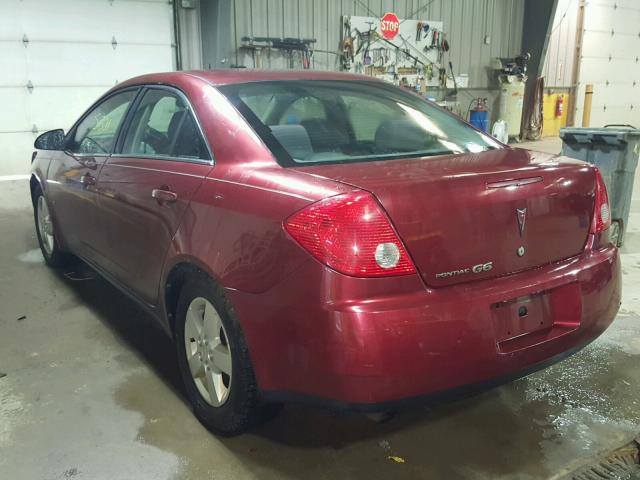 1G2ZF57B684227180 - 2008 PONTIAC G6 VALUE L RED photo 3