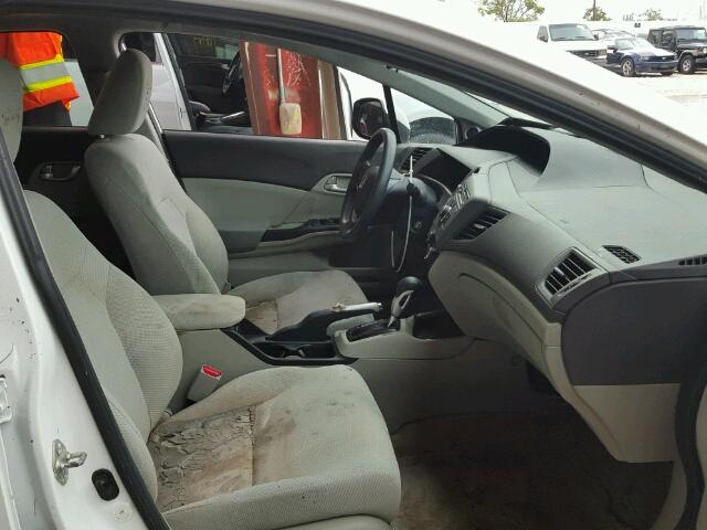 2HGFB2F80CH319218 - 2012 HONDA CIVIC EX WHITE photo 5