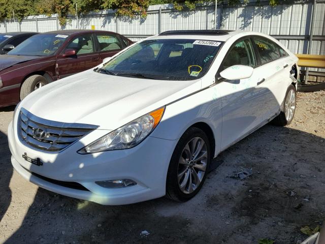 5NPEC4AC5DH674487 - 2013 HYUNDAI SONATA SE WHITE photo 2