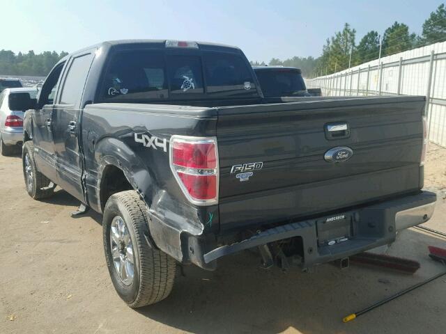 1FTFW1ET7DKF63574 - 2013 FORD F150 SUPER BLACK photo 3