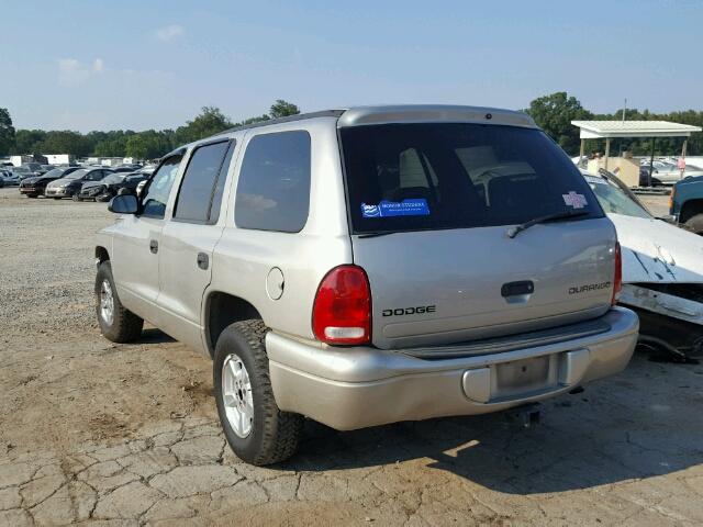 1B4HR38N02F106858 - 2002 DODGE DURANGO SP SILVER photo 3