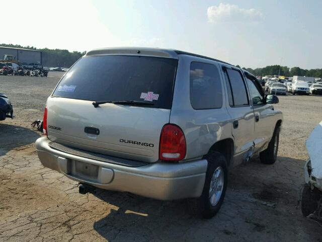 1B4HR38N02F106858 - 2002 DODGE DURANGO SP SILVER photo 4